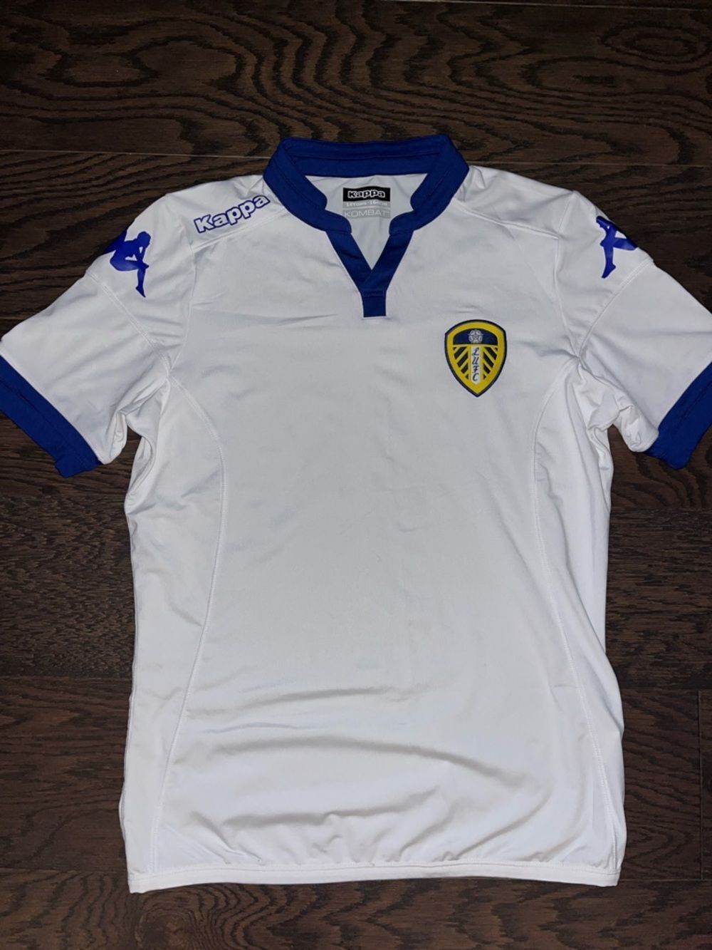 Kappa Leeds United LUFC Yorkshire White Sewn Soccer Team Jersey 14 Year XL Youth